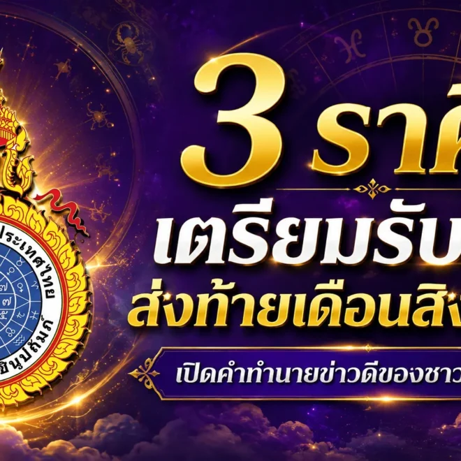 แรงปลายเดือน! 3 ราศีโชคเปิดรับทรัพย์ พร้อมเช็กข่าวดีครบ 12 ราศีส่งท้ายสิงหาคม 2569
