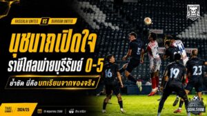 นุชนาถเปิดใจหลังราษีไศลโดนบุรีรัมย์กด 5-0 ย้ำชัดแพ้ครั้งนี้คือบทเรียนจากของจริง