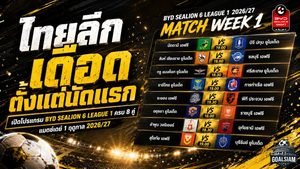 ไทยลีกเดือดตั้งแต่นัดแรก เปิดโปรแกรม BYD SEALION 6 LEAGUE 1 ฤดูกาล 2026/27 ครบ 8 คู่