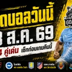 ทีเด็ดบอลวันนี้ 23 สิงหาคม 2569 เปิด 4 คู่เด่นเน้นๆ แมนซิตี้-ลิเวอร์พูลนำทัพ เช็กก่อนเกมแล้วค่อยเลือกฝั่งกับ GOALSIAM