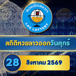สถิติหวยลาววันศุกร์ 28 สิงหาคม 2569 เช็กย้อนหลัง 30 งวด เจาะเลขเด่น 5-10-30 งวดครบทุกมุมกับ GOALSIAM