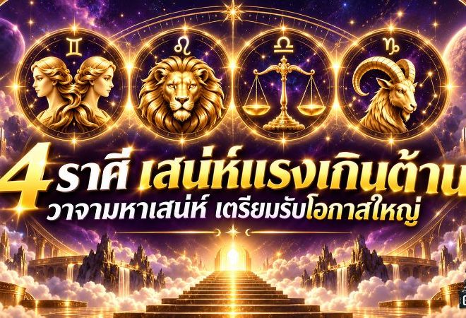 ดวงวันนี้ 4 ราศีเสน่ห์พุ่งแรง ผู้ใหญ่เมตตาหนุนเต็มกำลัง งานเปิดทางมีลุ้นเลื่อนขั้นรับโอกาสใหญ่