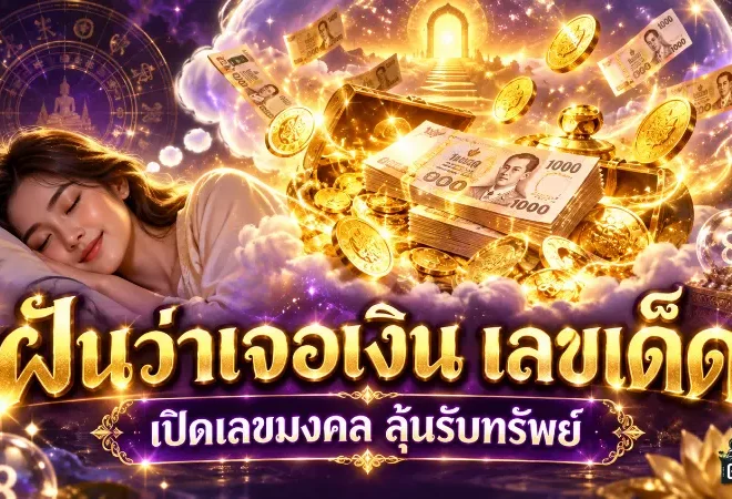 ฝันว่าเจอเงิน เลขเด็ด ลางรับทรัพย์เปิดทางโชคใหญ่ เช็กความหมายพร้อมเลขนำโชคครบทุกกรณี