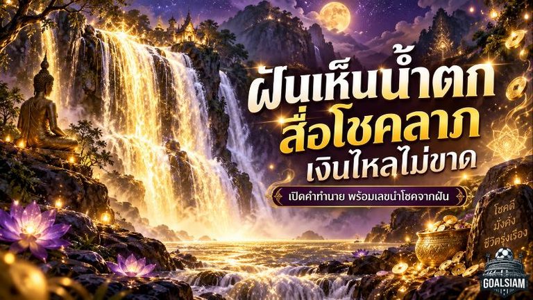 ฝันเห็นน้ำตกหมายถึงอะไร เปิดคำทำนายฝัน ลางโชคลาภ เงินไหลคล่อง ชีวิตกำลังเปลี่ยนทางดี