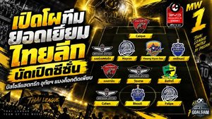 เปิดโผทีมยอดเยี่ยมไทยลีกนัดเปิดซีซั่น บิสโซลีแฮตทริกระเบิดฟอร์ม แข้งอุทัยฯ-แบงค็อกติดเพียบ