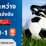 ผลบอลสด ไทยลีก 1 ระยอง เอฟซี พบ ราชบุรี เอฟซี 20/9/69 เช็กสกอร์สด ลุ้นเดือดทุกนาที!