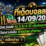 ทีเด็ดบอลสเต็ป 14 กันยายน 2569 เปิดโพย 3+6 คู่ ตัวไหนน่าจับตา GOALSIAM คัดมาให้แล้ว