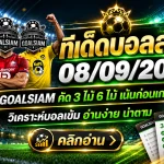 ทีเด็ดบอลสเต็ป 8 กันยายน 2569 GOALSIAM คัดชุด 3 และชุด 6 เน้นทรงบอลก่อนเกม