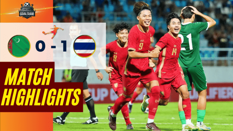 ไฮไลท์บอลวันนี้ ยู-20 ชิงแชมป์เอเชีย ระหว่าง ทีมชาติเติร์กเมนิสถาน U20 พบ ทีมชาติไทย U20 วันนี้ 3/9/69