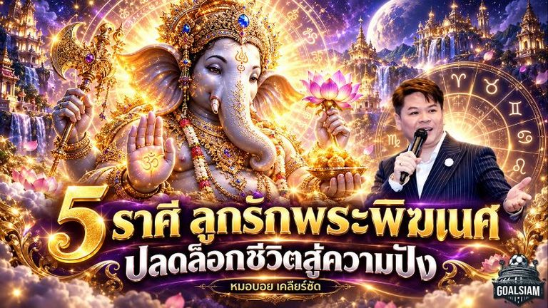 ดวงวันนี้พุ่งแรง! 5 ราศีลูกรักพระพิฆเนศ หมอบอย เคลียร์ชัด เปิดดวงรับพรใหญ่ ลุ้นปลดล็อกชีวิต งานรุ่ง เงินคล่อง โชคลาภเปิดทาง