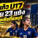 ชบาแก้ว U17 เปิดโผ 23 แข้งล่าตั๋วเอเชีย ดวล 3 นัดที่ชลบุรี ภารกิจเดียวแชมป์กลุ่ม