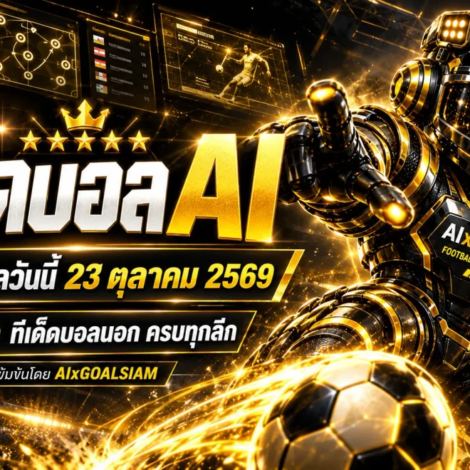 ทีเด็ดบอล AI 2026 วันนี้ 23 ตุลาคม 2569 เปิดลิสต์ทีเด็ด 5 ดาว วิเคราะห์ครบทุกลีก เช็กทีมเด่นก่อนคิกออฟกับ AIxGOALSIAM
