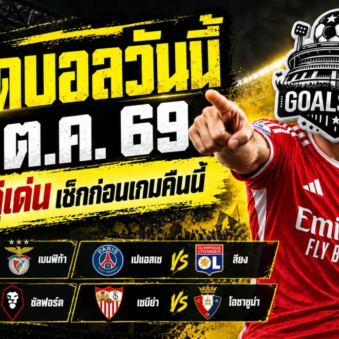 ทีเด็ดบอลวันนี้ 26 ตุลาคม 2569 ห้ามพลาด! เจาะ 4 ตัวเต็ง เบนฟิก้า-เปแอสเชนำทัพ ใครมีแววเฮต้องอ่าน!