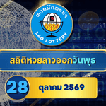 สถิติหวยลาววันพุธ 28 ตุลาคม 2569 เช็กย้อนหลัง 30 งวด! เปิดเลขเด่น 5-10-30 งวด เจาะบนล่างครบกับ GOALSIAM